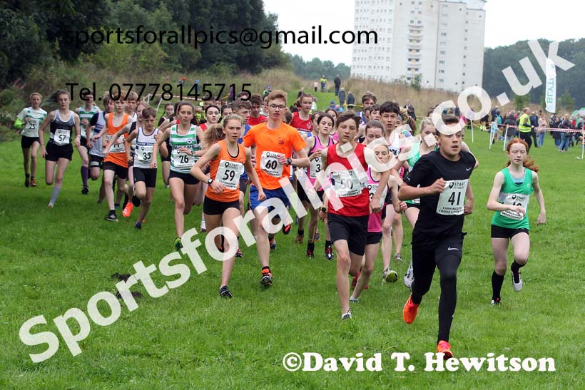 Boys and Girls under-15s, 2021 Farringdon Open Cross Country, Sunderland . Photo: David T. Hewitson/Sports for All Pics